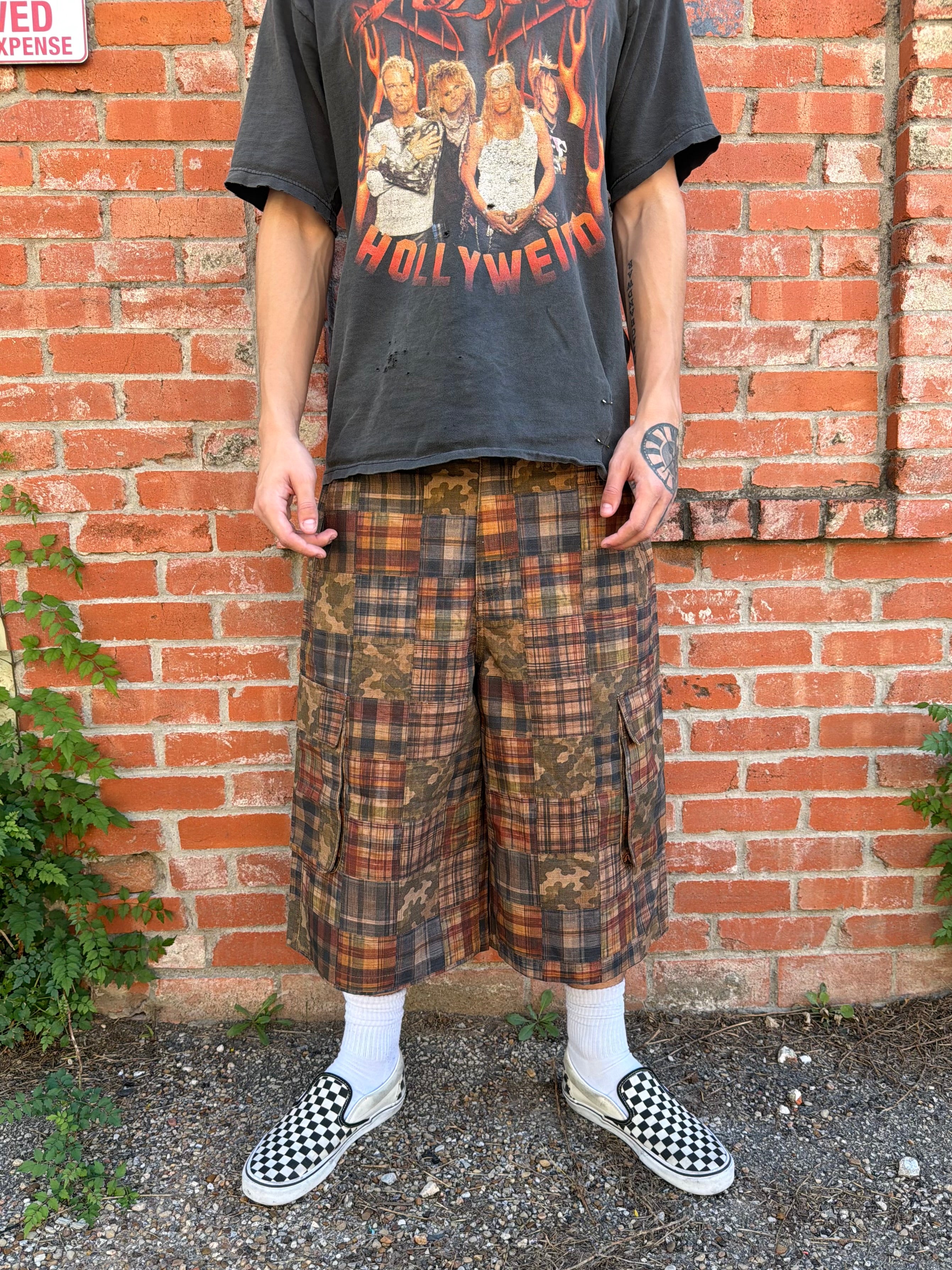 Patchwork Cargo Shorts