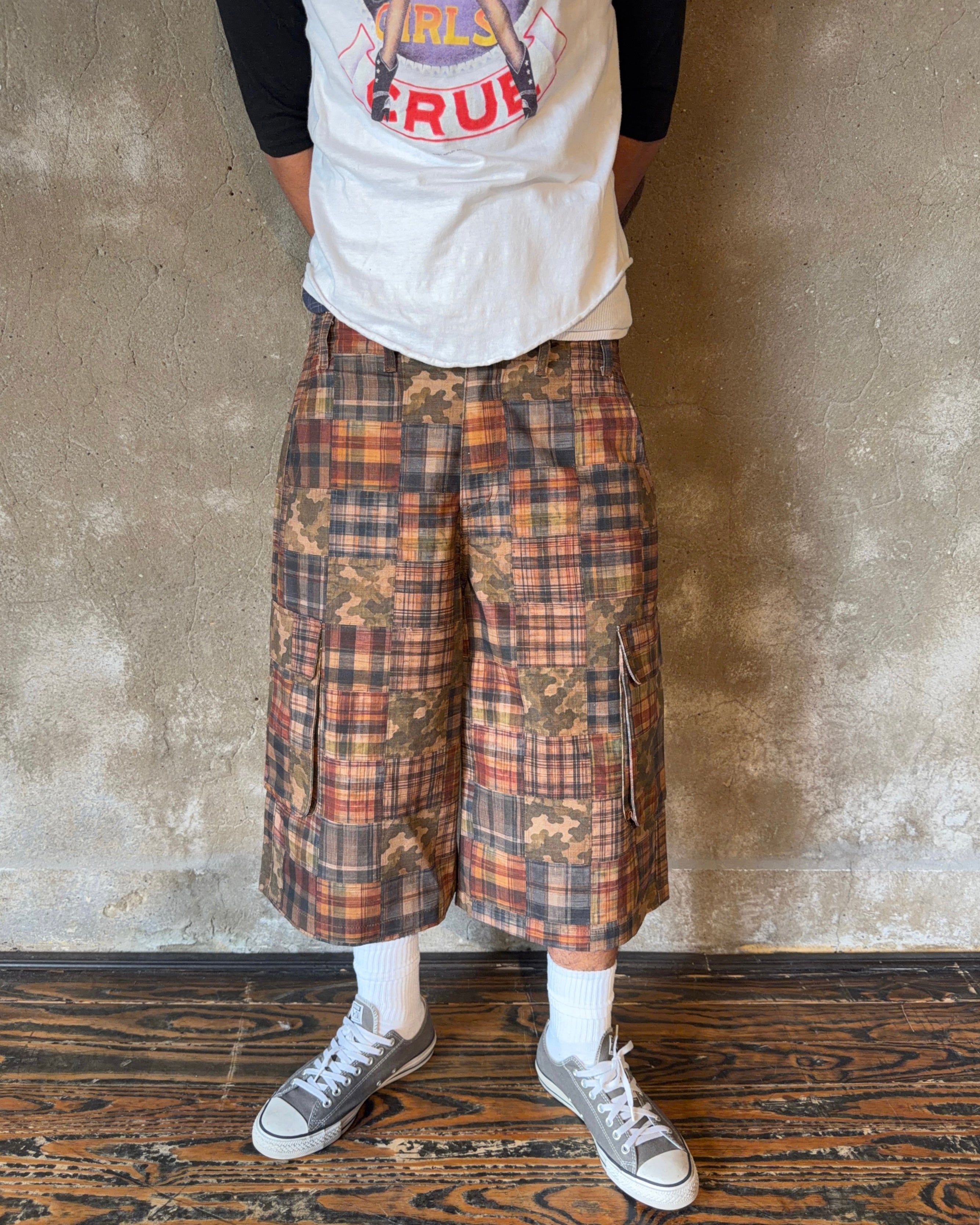 Patchwork Cargo Shorts