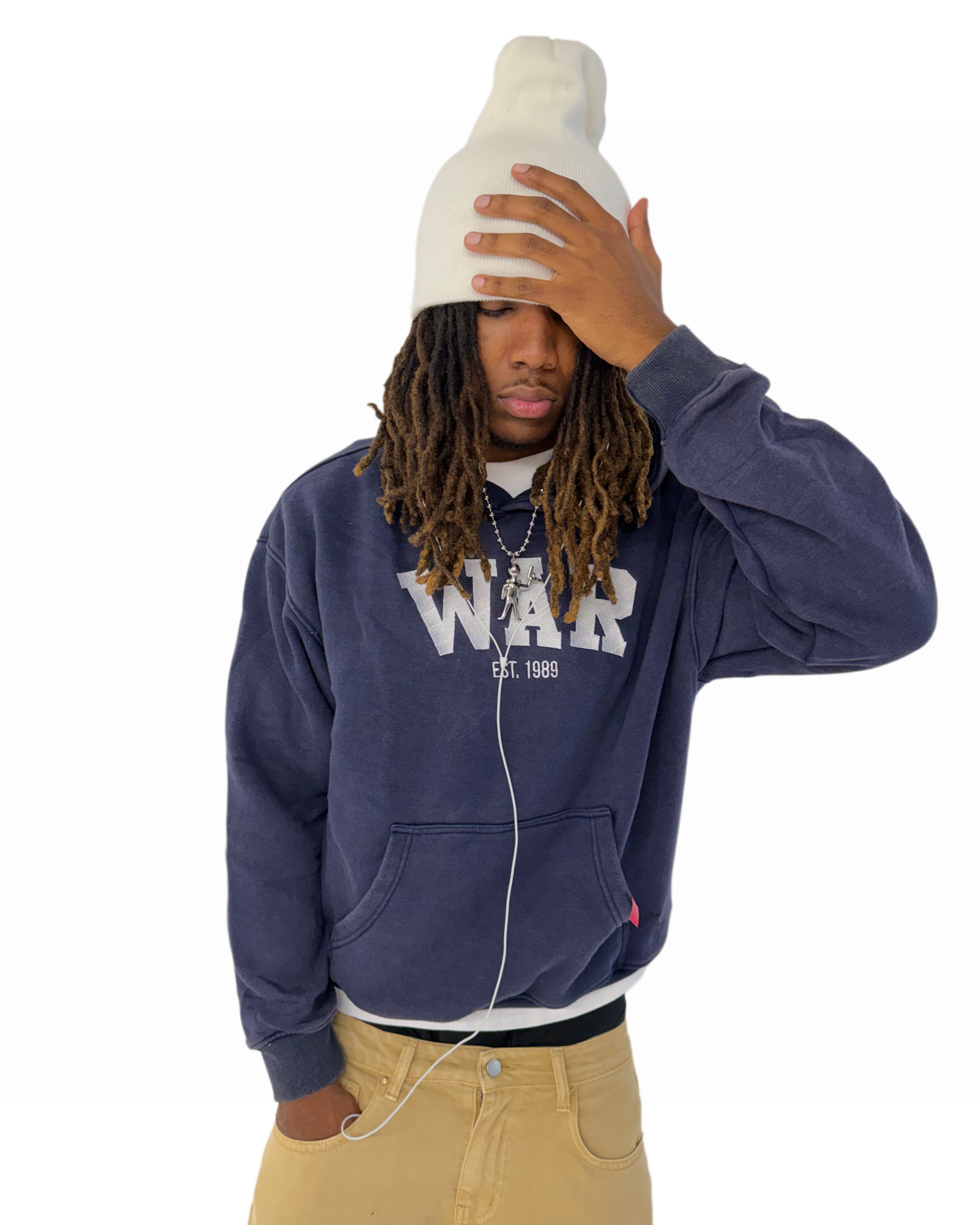 navy war hoodie